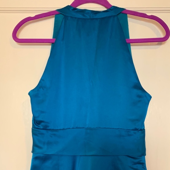 Ann Taylor Petrol Blue Silk Dress - Picture 4 of 13